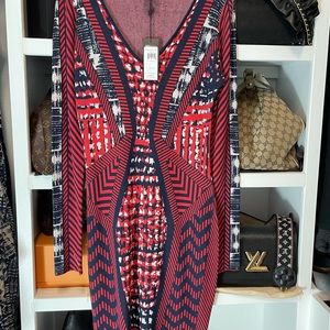 BCBG MaxAzria midi bodycon dress.
